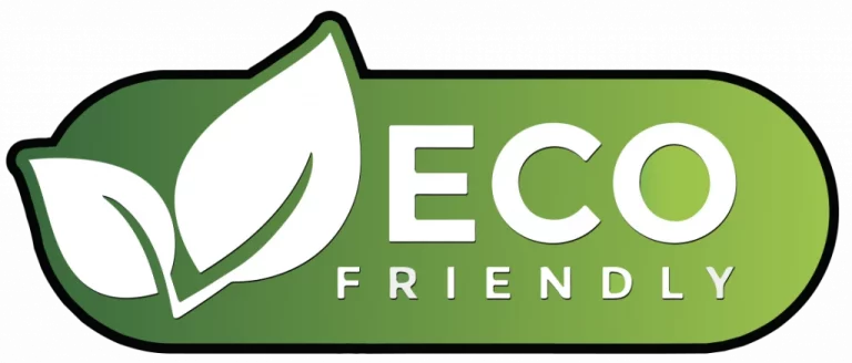 Green ECO FRIENDLY logo, signifying that Gravity Resin Quartz materials are safe, non-toxic, and adhere to FDA and ROHS standards.